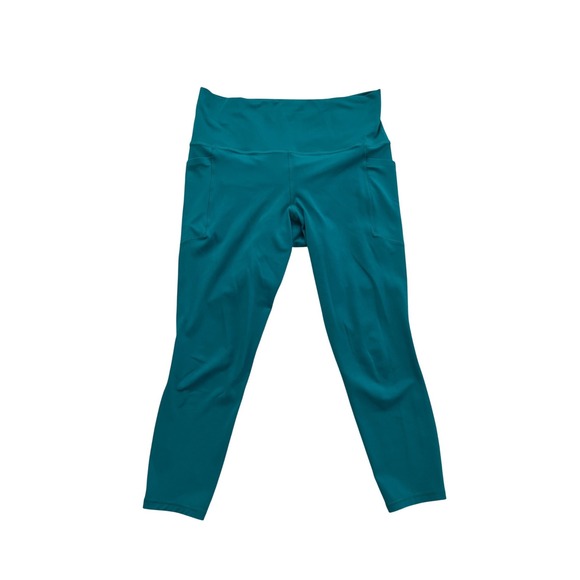 Athleta Pants - Athleta Salutation Stash 7/8 Tight Leggings Teal Blue High Rise Womens Large L